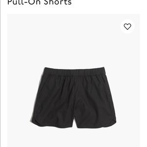 Madewell black pull on shorts
